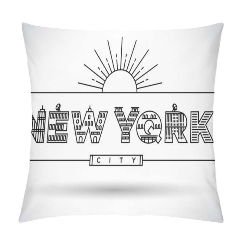 Personality  New York City Typography Design Pillow Covers