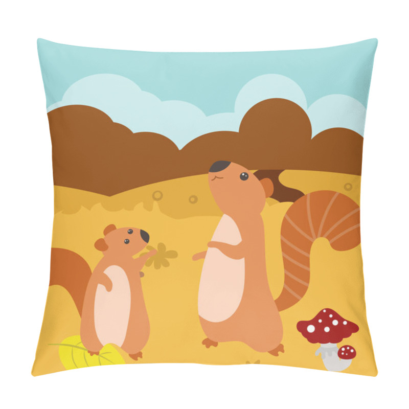 Personality  Cartoon Forest Landscape Pillow Covers