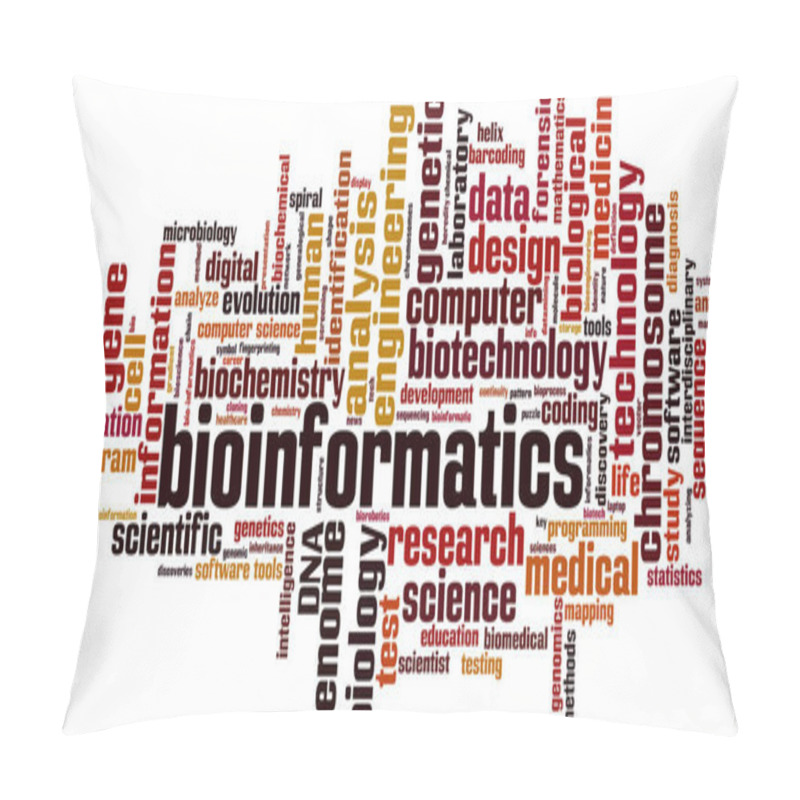 Personality  Bioinformatics Word Cloud Concept. Collage Made Of Words About Bioinformatics. Vector Illustration  Pillow Covers