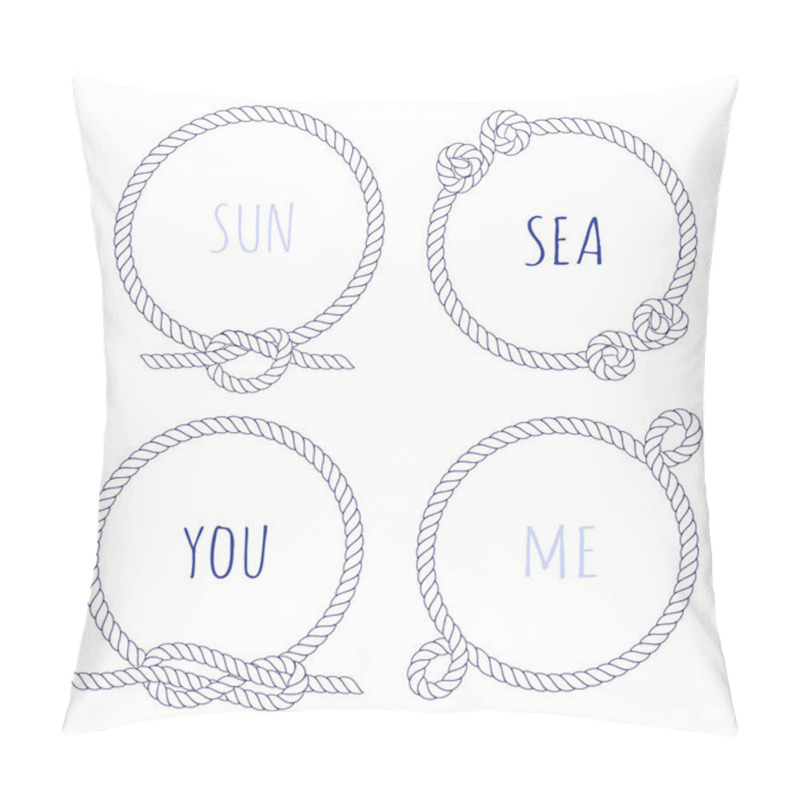 Personality  White Rope Round Vector Design Frame Set Pillow Covers