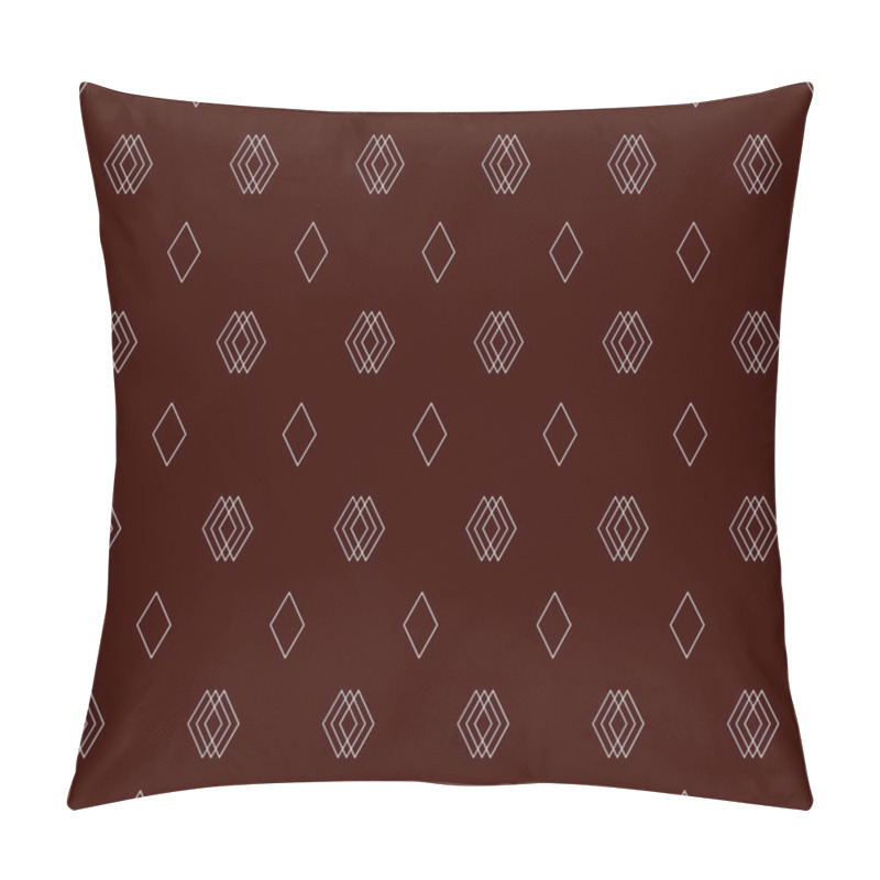 Personality  Contemporary Seamless Pattern With Geometric Figures. Repeated Diamond Abstract Background. Rhombuses And Lozenges Motif Pillow Covers