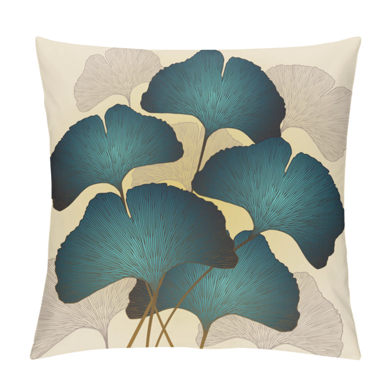 Personality  Ginkgo Biloba Leaves Vector Illustration Pillow Covers