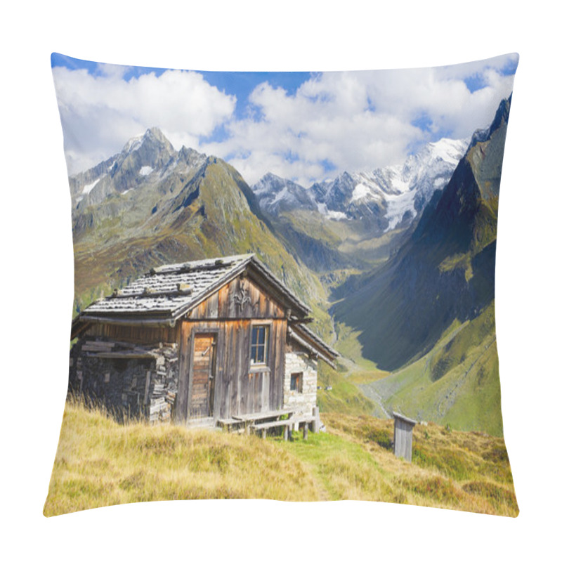 Personality  Alpine Farm Hut In Alps Mountains Pillow Covers