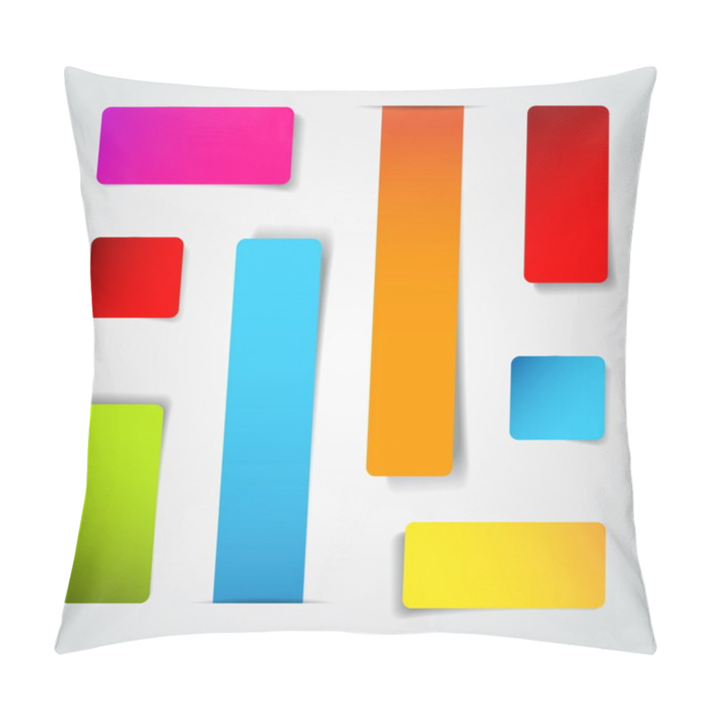 Personality  Set Of Blank Rectangle Labels Pillow Covers