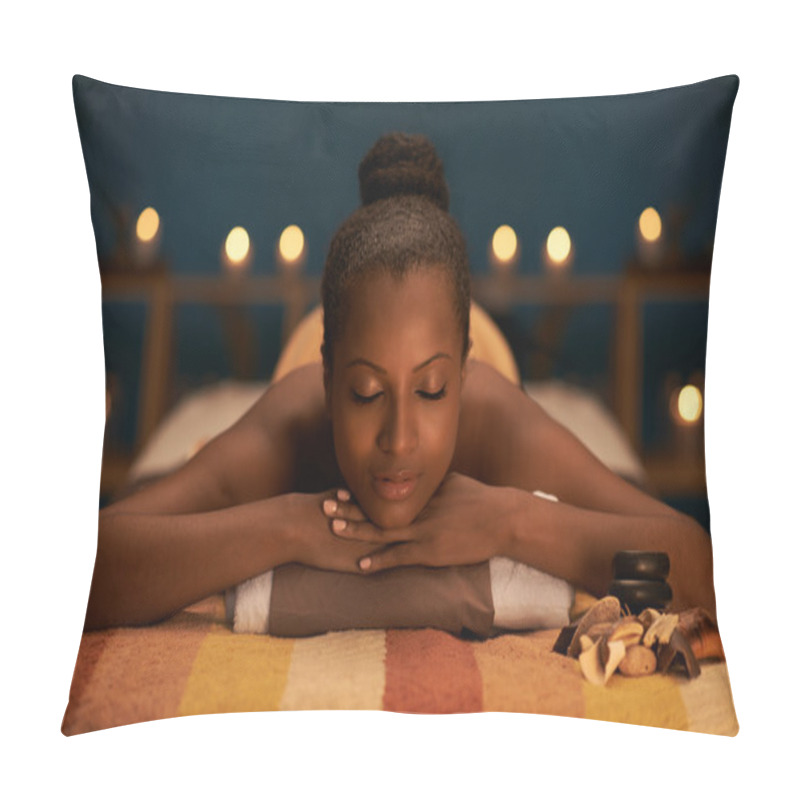 Personality  Woman Relaxing In Luxury Spa Salon Pillow Covers