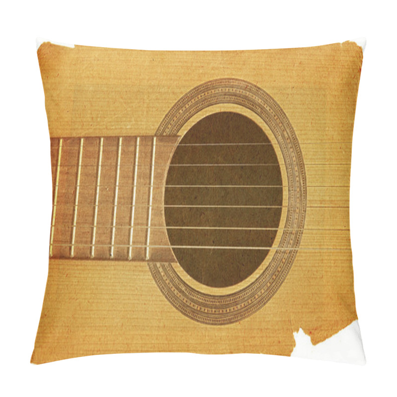 Personality  Background With Guitar In Grunge Style Pillow Covers