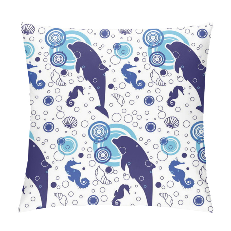 Personality  Seamless Ocean Background Pillow Covers