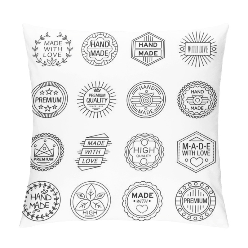 Personality  Handmade Emblems Linear Set Pillow Covers