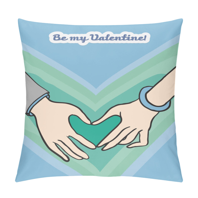 Personality  Two Hands Holding Heart Shape Pillow Covers