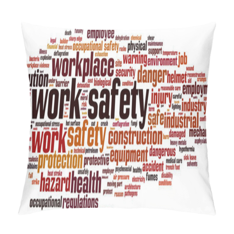 Personality  Work Safety Word Cloud Pillow Covers