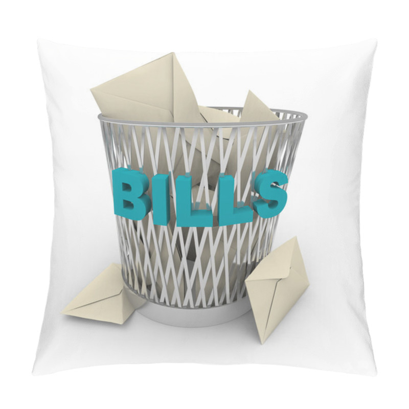 Personality  Trash Can For Bills Pillow Covers