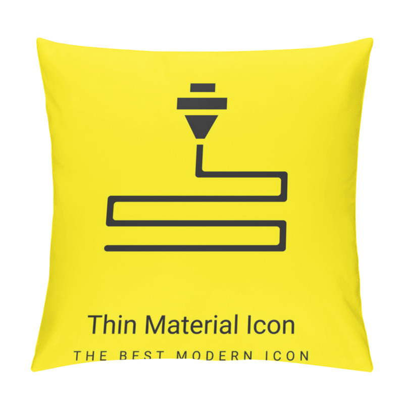 Personality  3d Printing Minimal Bright Yellow Material Icon Pillow Covers