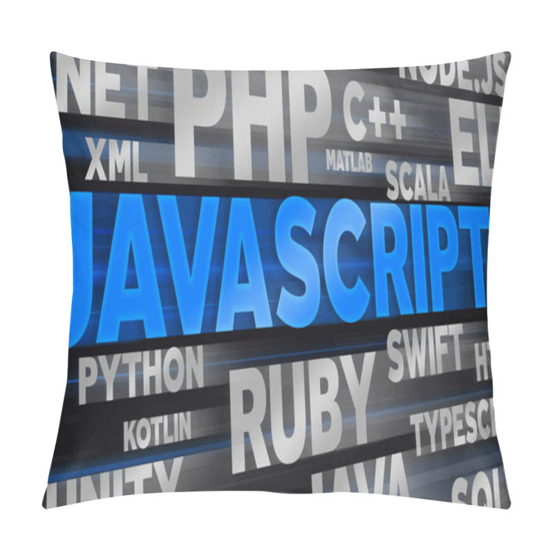 Personality  Abstract Conceptual Theme With Programming Languages Pillow Covers