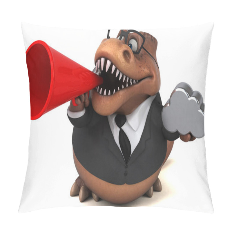 Personality  Funny Cartoon Character With Cloud    - 3D Illustration Pillow Covers