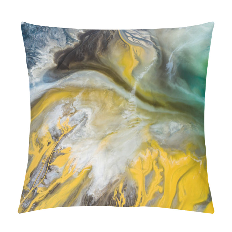 Personality  Aerial View Of Surrealistic Industrial Place. Human Impact On Th Pillow Covers