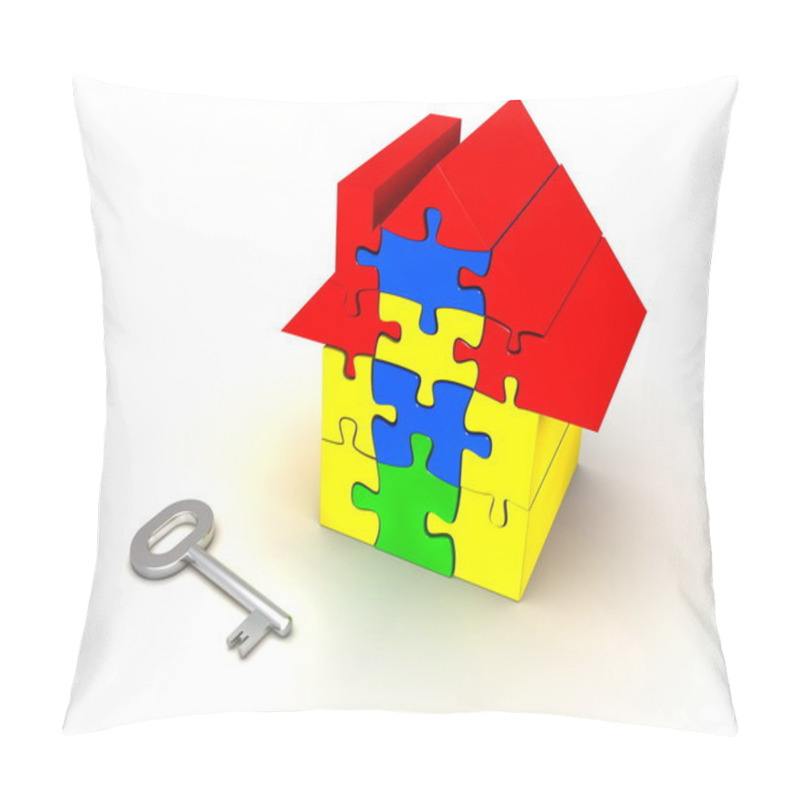 Personality  Puzzle House And Key Pillow Covers