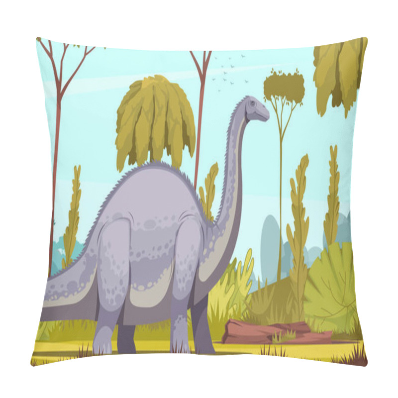 Personality  Dinosaurs Horizontal Illustration Pillow Covers