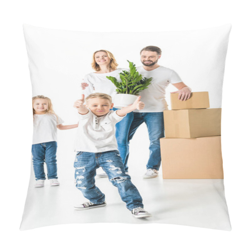 Personality  Family Moving To New House Pillow Covers