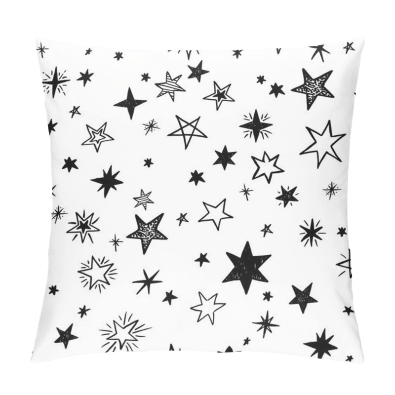 Personality  Seamless Pattern With Handdrawn Star Pillow Covers