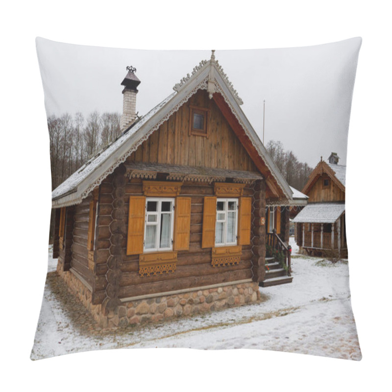 Personality  Belarusian Hinterland Old Ethnic Village Elements Of Wooden Huts 2020 Pillow Covers