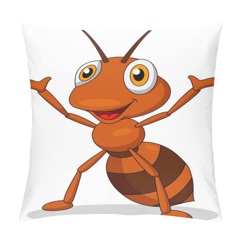 Personality  Cute Ant Cartoon Waving Pillow Covers