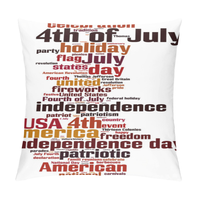 Personality  4th Of July Word Cloud Pillow Covers