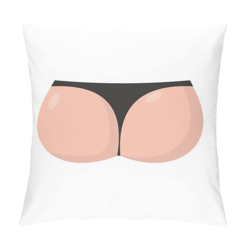 Personality  Ass Isolated. Fanny In Thong. Backside Of Body On White Bckgroun Pillow Covers