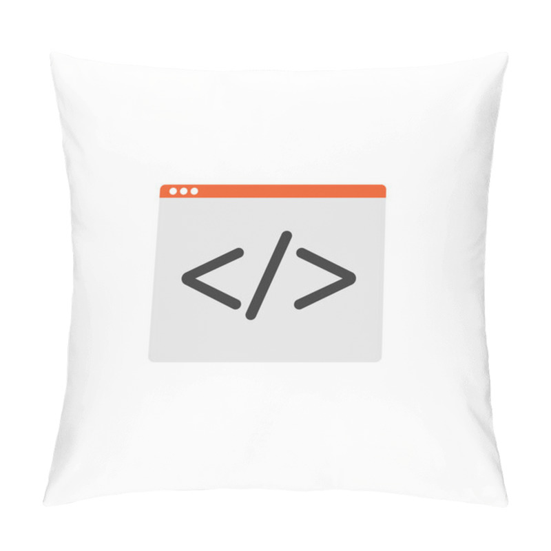 Personality  Code, Web Icon. Vector Illustration, Flat Design. Pillow Covers