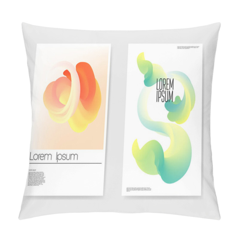 Personality  Abstract Poster Liquid Background. Fluid Shapes Brochure Template. Banner Identity Card Cover Design. Vector Illustration Pillow Covers