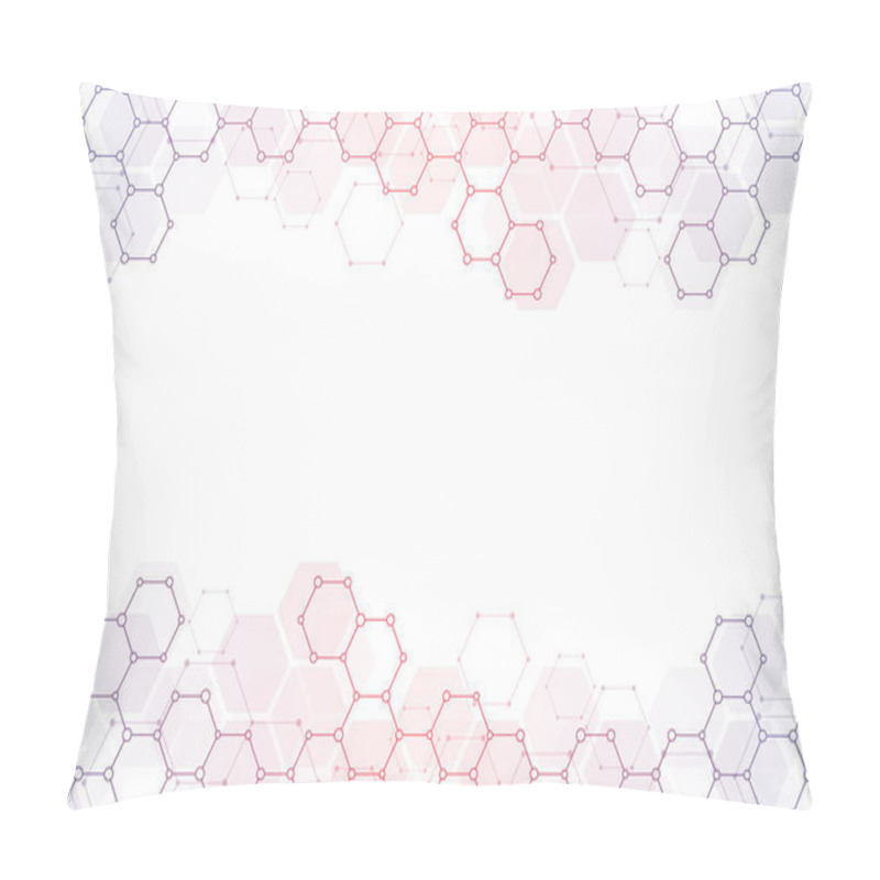 Personality  Molecular Structure And Chemical Elements. Abstract Molecules Background. Science And Digital Technology Concept. Vector Illustration For Scientific Or Technological Design. Pillow Covers