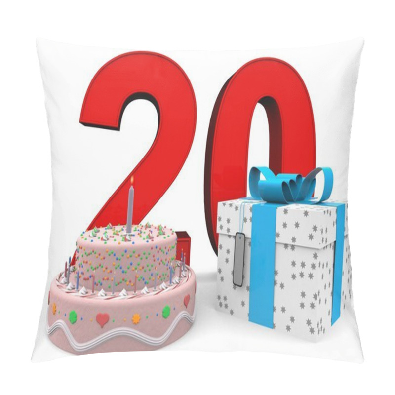 Personality  Happy Birthday With Present And Cake Pillow Covers