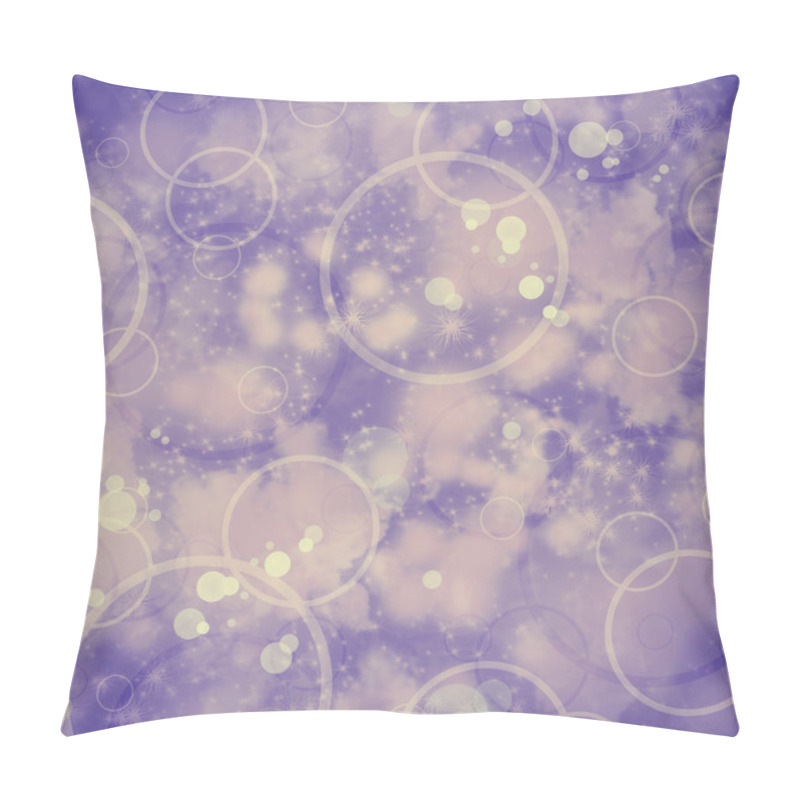 Personality  ABSTRACT BOKEH BACKGROUND In Purple Blue Tones, Autumn Abstract Background Pillow Covers