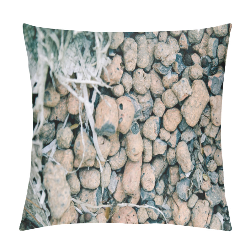 Personality  Expanded Clay Aggregate. Close-up With Shallow Depth Of Field.  Pillow Covers