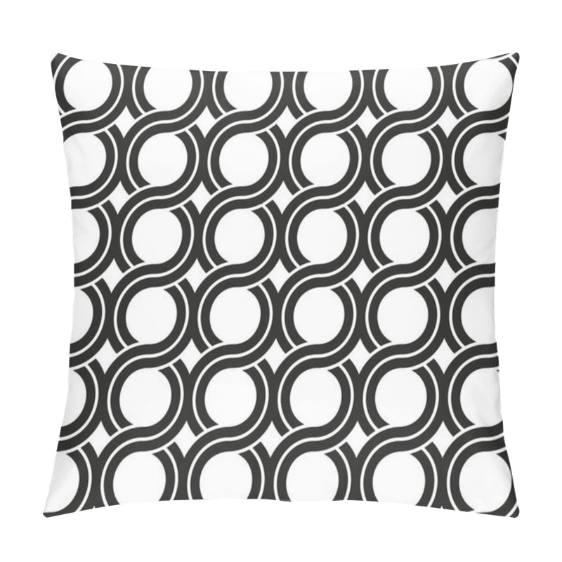 Personality  Greek Waves Seamless Vector Pattern Or Braided Chain Ornament. Pillow Covers