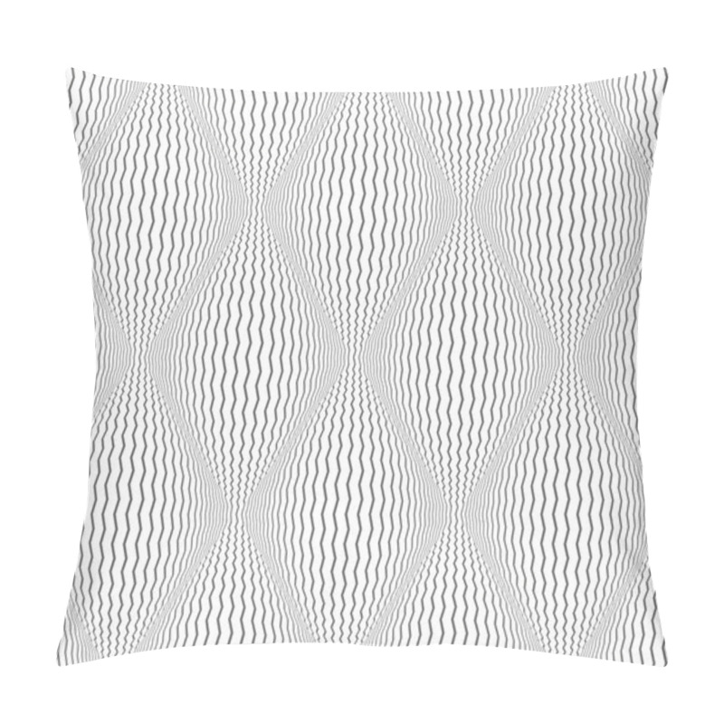 Personality  Seamless Diamonds Pattern. Zigzag Lines Texture. Pillow Covers