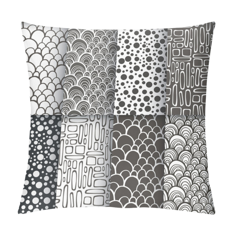 Personality  Black And White Geometric Seamless Patterns Se Pillow Covers