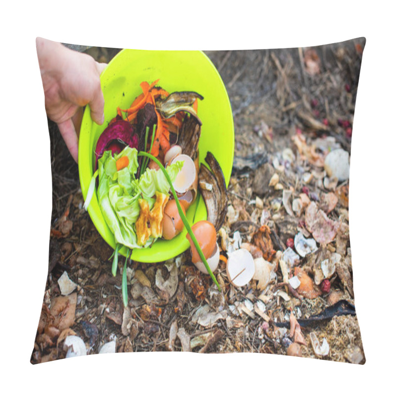 Personality  Composting Organic Food Scraps  For The Plants In Garden Pillow Covers