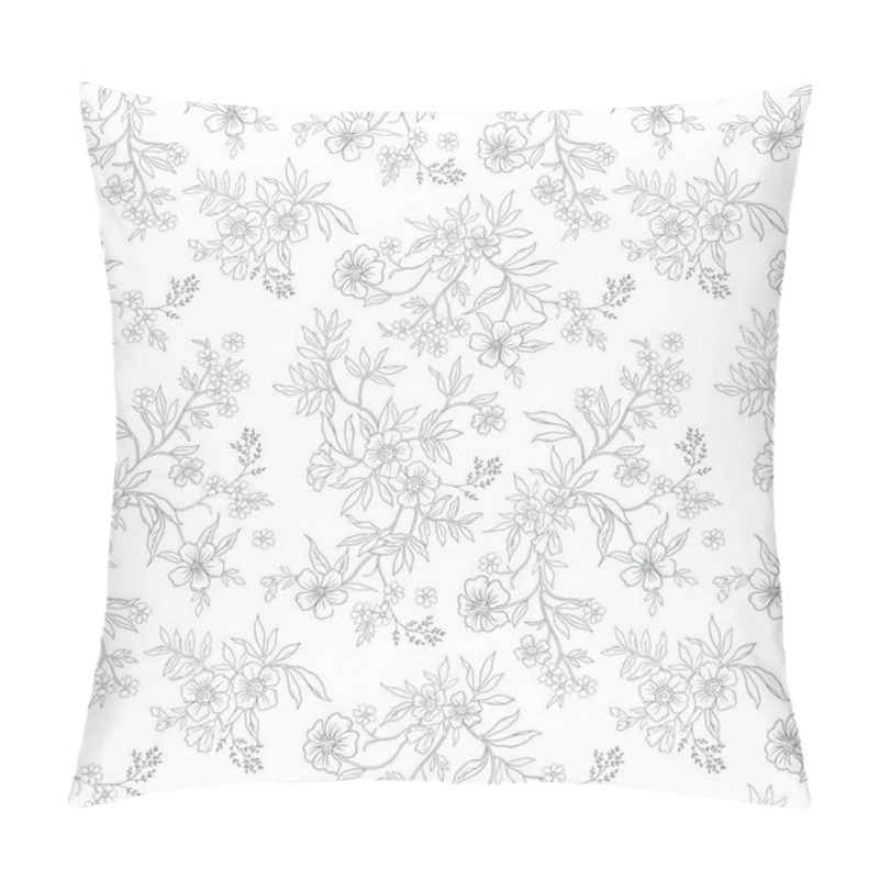 Personality  Vector Seamless Pattern With Flowers Pillow Covers