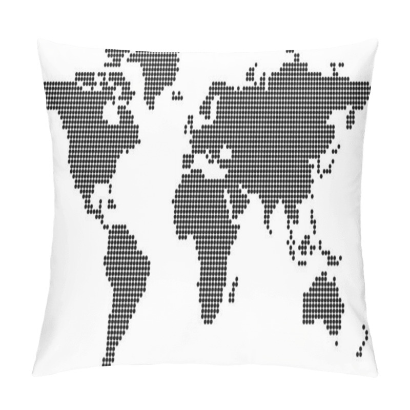 Personality  Dotted World Map Pillow Covers