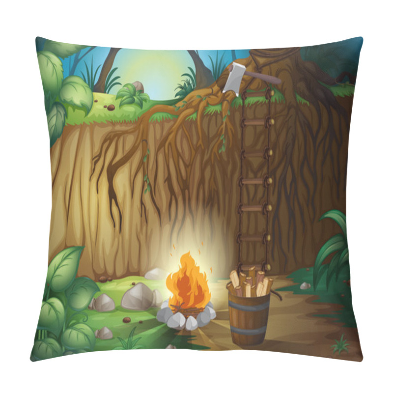 Personality  A Bonfire In The Jungle Pillow Covers