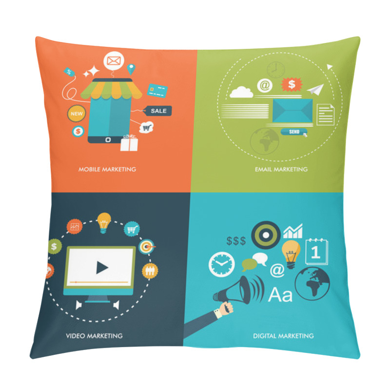 Personality  Flat Design Pillow Covers