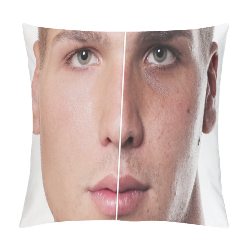 Personality  Young Man Portrait, Isolated On A White Background. Pillow Covers