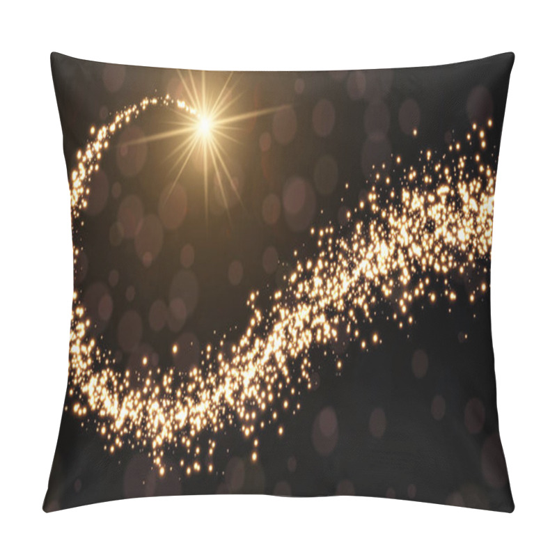 Personality  Abstract Golden Christmas Background.  Pillow Covers