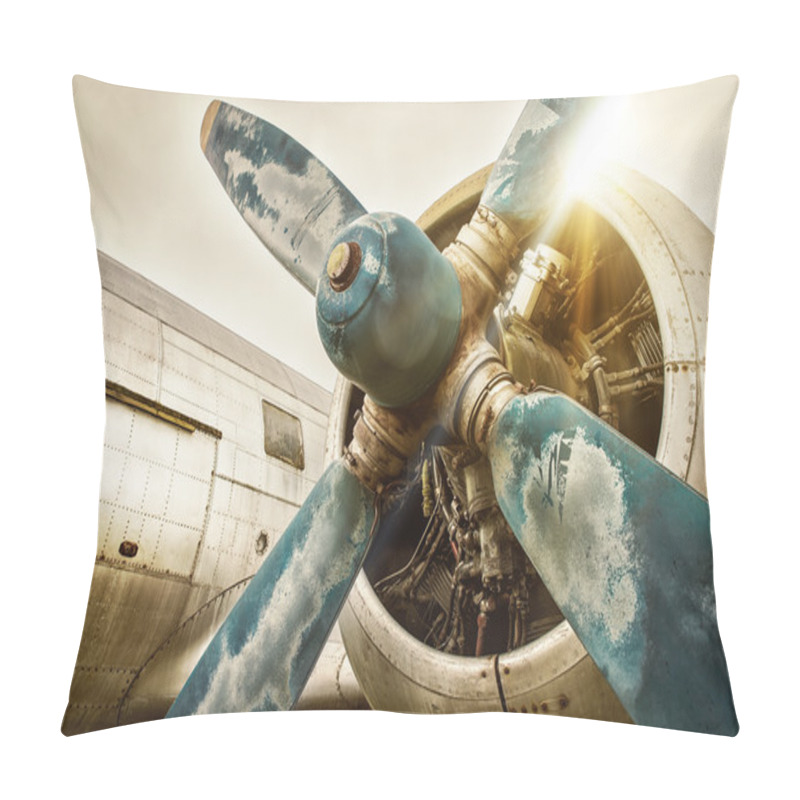 Personality  Propeller Of A Plane Pillow Covers