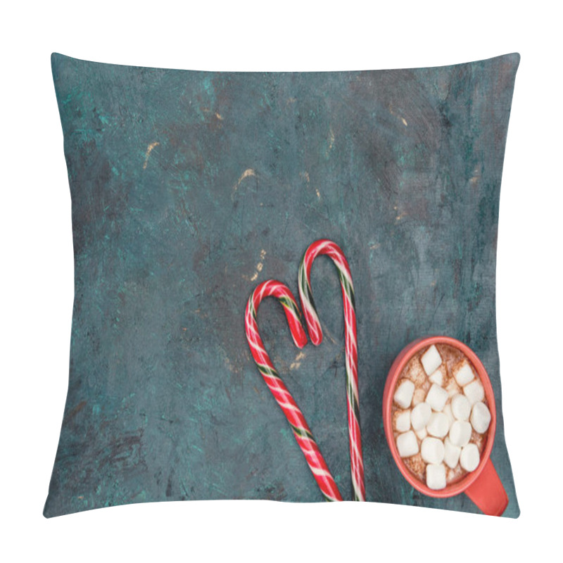 Personality  Hot Chocolate With Marshmallows And Candy Canes Pillow Covers