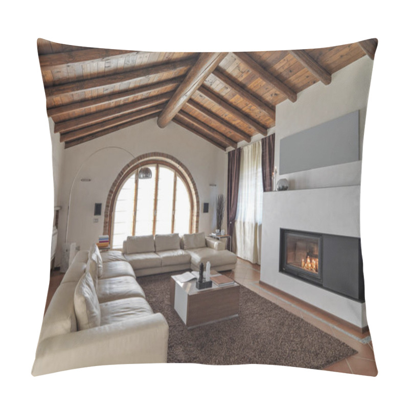 Personality  Interior View Of A Modern Living Room Pillow Covers