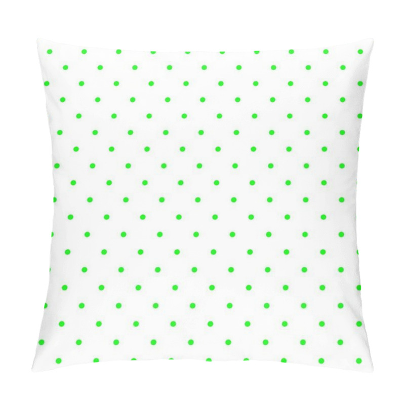 Personality  Seamless Vector Pattern Or Tile Background With Mint Green Polka Dots On White Background. Pillow Covers