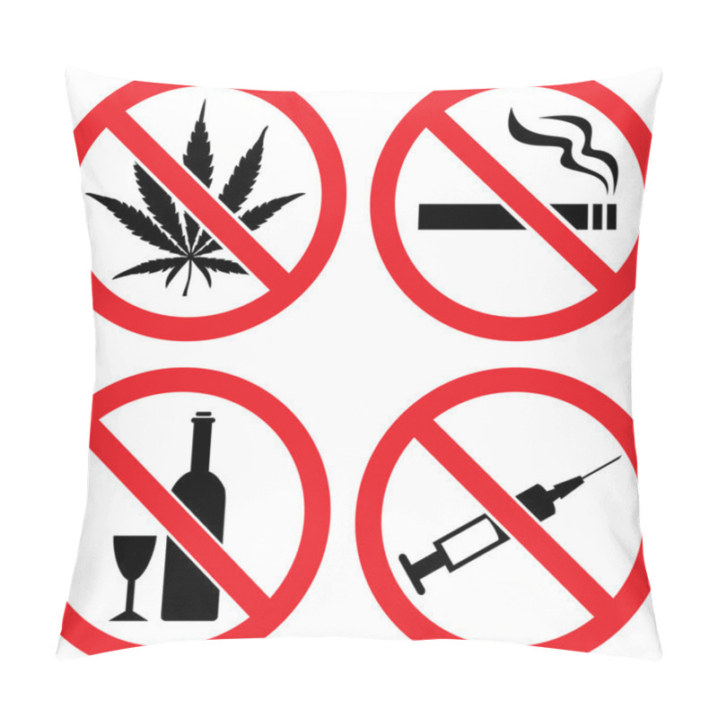 Personality  Forbidding Vector Signs Pillow Covers