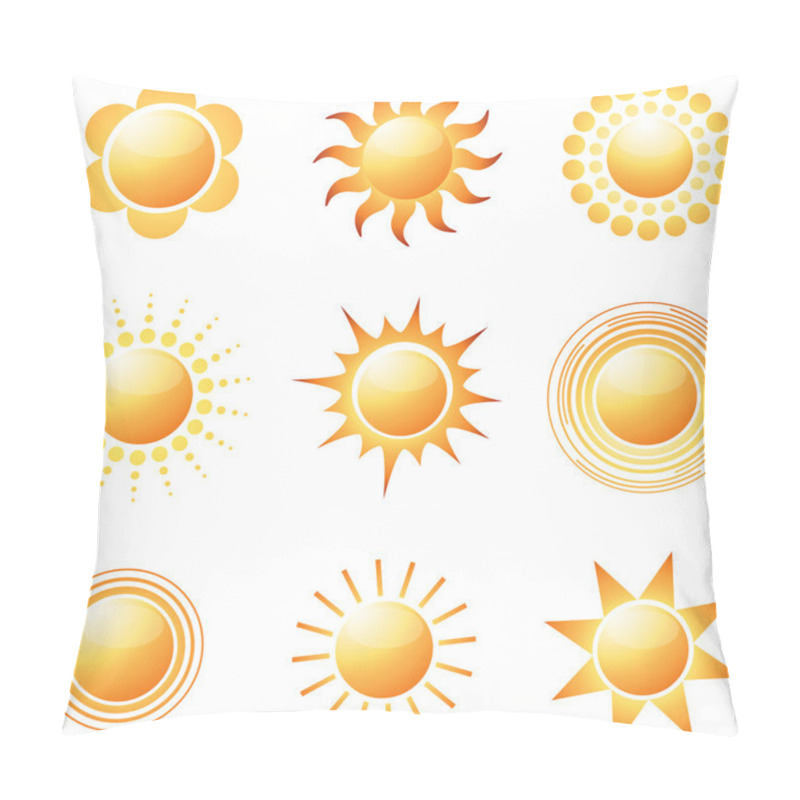 Personality  Abstract Sun Icon Collection. Pillow Covers