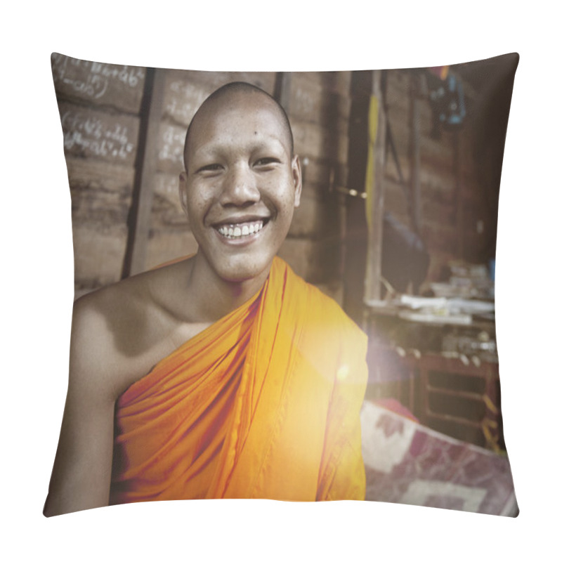 Personality  Smiling Cambodian Monk Pillow Covers